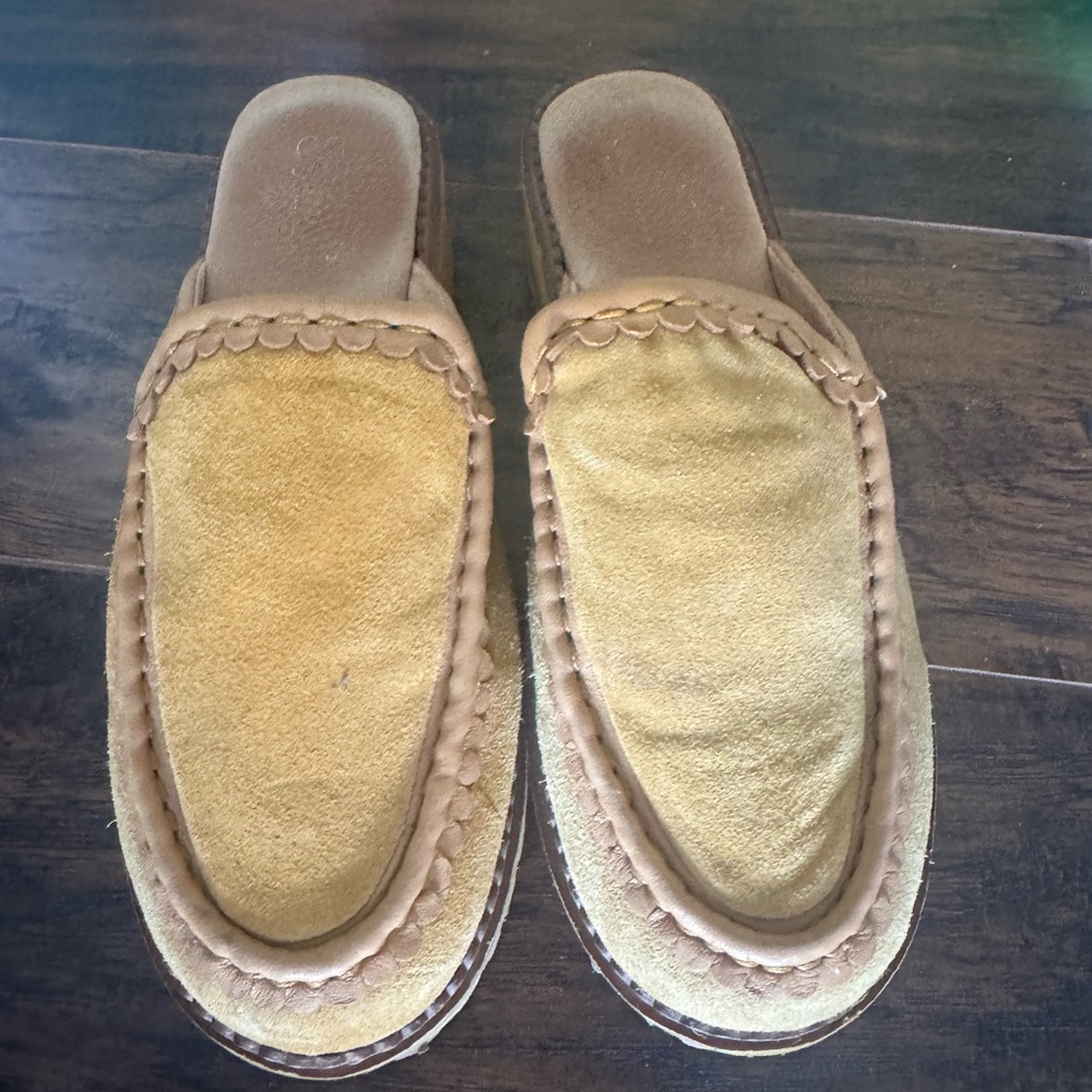 Seychelles Tan Suede Mules